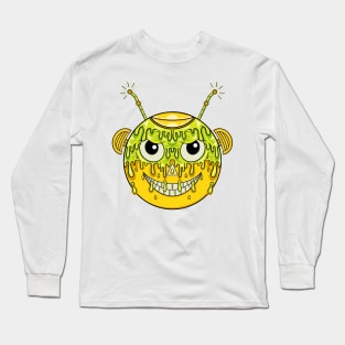 Green Melted emoji Long Sleeve T-Shirt